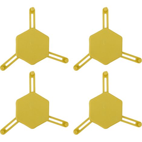 4 Coasters Hexagonaux Modulables - Lot de 4 Dessous de Verre et Sous-Assiettes Multifonctionnels Jaune Vif (1/5)