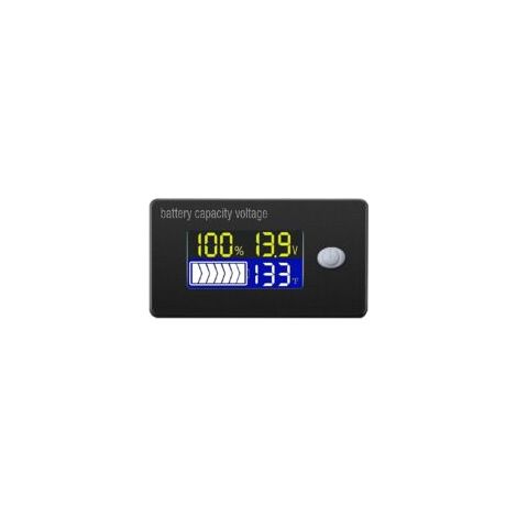 Indicateur de capacité de la batterie 12V affichage LCD voltmètre testeur de température pour Li-ion Lifepo4 plomb