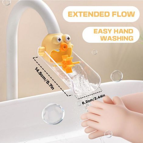 Prolongateur Robinet - En Silicone Et PP - Pour Enfants - 14,5 X 6,2 Cm - 2 Pièces (1/4)