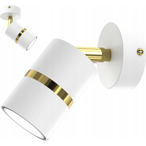 Wand- und Deckenleuchte, weißgold, beweglich, LED, GU10, polnische Lampe (1/5)