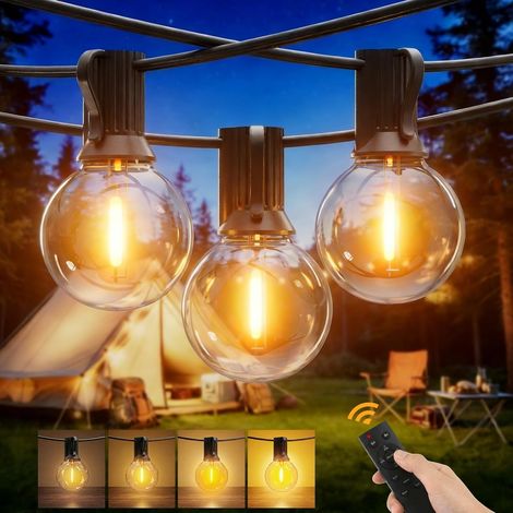 Guirlande Guinguette Exterieur Télécommande, 30M Guirlande Lumineuse (1/5)