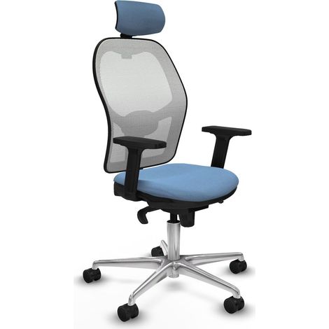 Sedia Ufficio con Poggiatesta Piqueras y Crespo 2D086N2 Blu cielo (1/5)