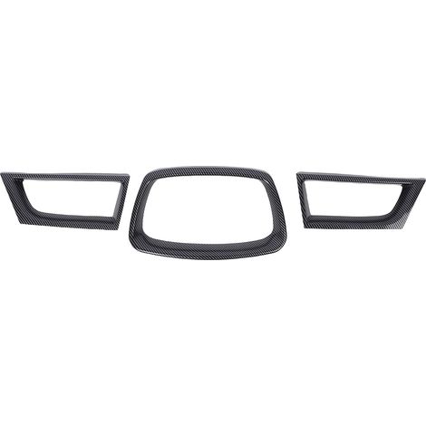 Set mit 3 dekorativen Frontgrillabdeckungen aus Kohlefaser für Impreza WRX STI der 9. Generation (2006–2007). (1/5)