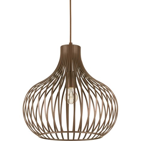 Sospensione Industrial-Minimal Onion Metallo Coffee 1 Luce E27 D38Cm (1/2)