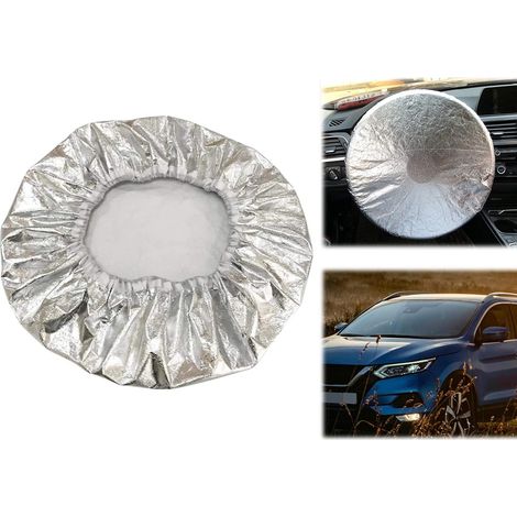 Parasol para coche, funda parasol para volante, cubierta protectora para el sol para vehículos, parasol para volante de coche, 50 cm de diámetro (1/5)