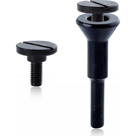 Kit de mandrin de meuleuse à tige de 3/8" avec trou d'arbre de 0,6 cm - Grain en acier au carbone, noir, compatible avec meuleuse à matrice (1/5)