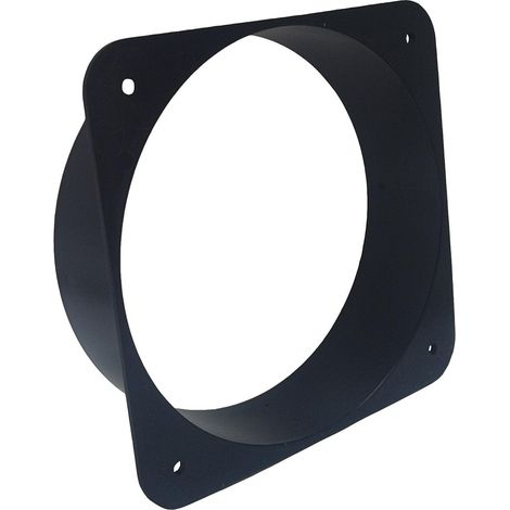 Bride de Raccordement Murale pour Système de Ventilation Blanc - Raccord de Conduit d'aération - Pour tuyau de ventilation Noir 150mm (1/5)