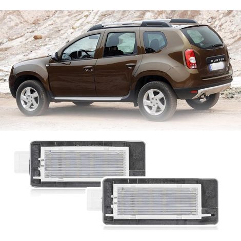 Lot de 2 Éclairages LED de Plaque d'Immatriculation pour Duster 2010-2015, Lodgy II 2013-2021, Logan MCV II (1/5)