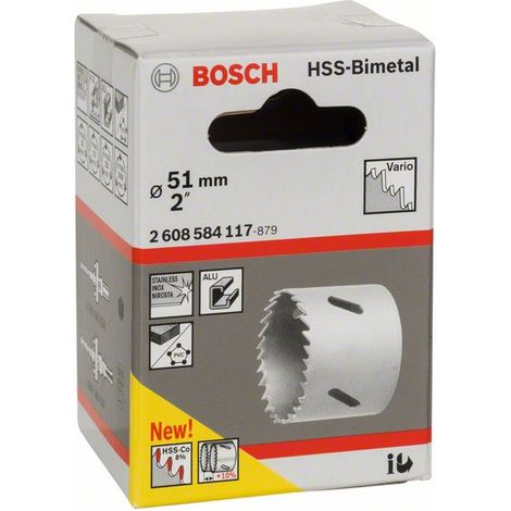 Bosch 2608584117 Lochsäge HSS-Bimetall für Standardadapter, 51 mm, 2 Zoll