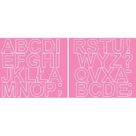 Selbstklebende Buchstabenaufkleber, 5 cm, rosa glänzend (1/2)