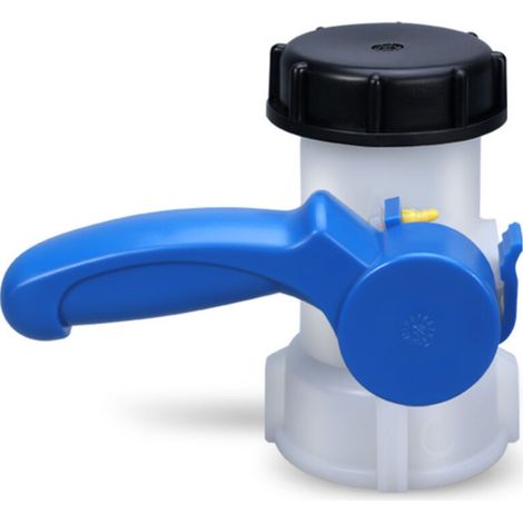 Válvula de drenaje para depósito de plástico de 1000 L – Adaptador IBC universal, hermético y robusto de 62 mm