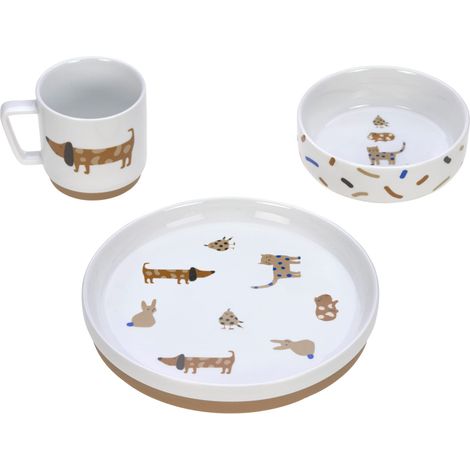 Service de table occasionnel assiette en porcelaine assiette bol tasse/Dish Set Porcelain Little Mateys royal blue (1/4)