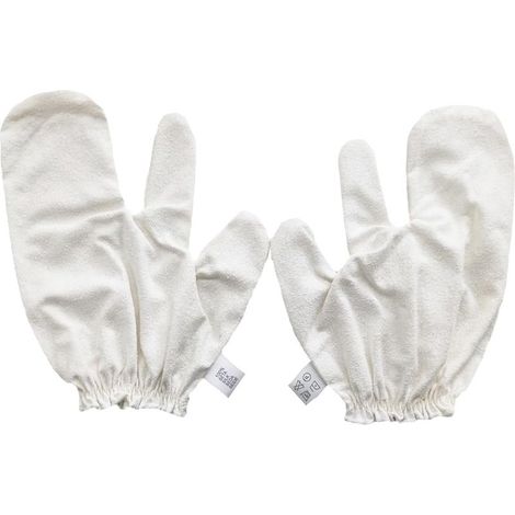 Garshana-Handschuhe aus Rohleder für Ayurveda, Cellulite-Reduzierung und Trockenbürsten - 100 % reine Garshana-Handschuhe mit elastischen Handgelenkbändern für Ayurveda (2 Stück) (1/5)