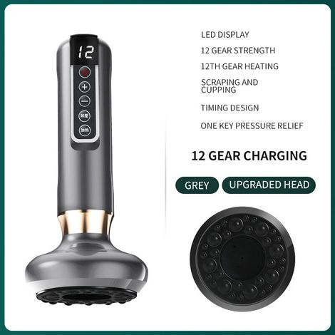 [NEVER USED] 12 Levels Anti Cellulite Massager Home Use Gua Sha Device Powerful Anti Cellulite Electric Suction Cup Massager Anti Cellulite Sculpture, Green