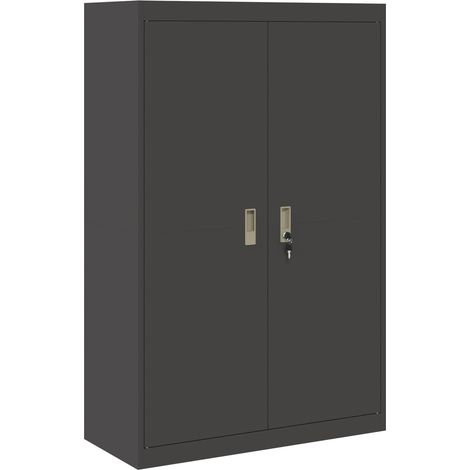 Aufbewahrungsschrank Schwarz 90 x 40 x 140 cm Stahl vidaXL