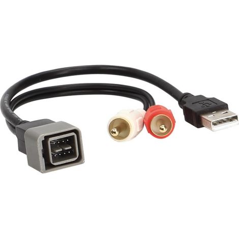 Adaptador AUX/USB de repuesto para Nissan Cube, NV, Versa, Juke (1/2)