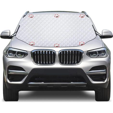 Frontscheibenabdeckung Auto mit Magneten, 4-lagig, für Sommer & Winter, 155x124cm (1/5)