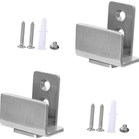 2 pièces guide de sol pour porte coulissante, inox, réglable (1/5)