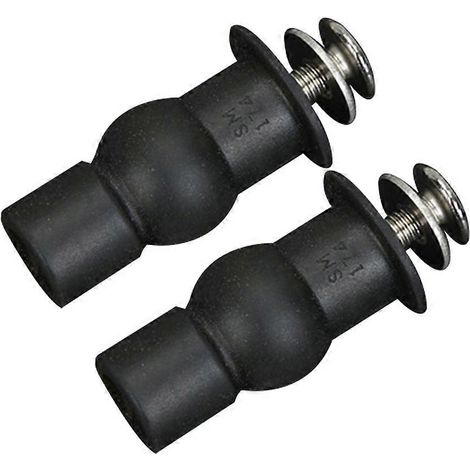 2 vis universelles pour abattant de toilette, accessoires de fixation pour anneau d'abattant de toilette, connecteur de toilette, vis d'expansion en caoutchouc (1/4)