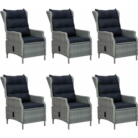 Maison Exclusive - Set da Pranzo da Giardino 7 pz Grigio Chiaro (1/5)