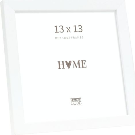 Cadre Bois Couleur Blanc Photo 13x13cm S243K1 (1/5)