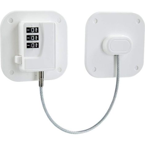 (1 pièce, blanc) Serrure de réfrigérateur sans clé, serrure de réfrigérateur sans sécurité pour enfants avec code numérique (1/5)