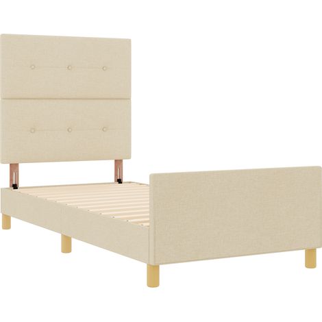 vidaXL Bettgestell Creme 80x200 cm Stoff (1/5)