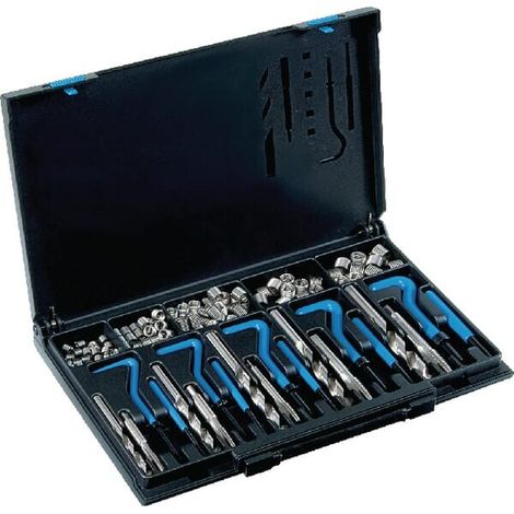 Kit de reparación de redes V-Coil, Contenido : M5 x 0,8 M6 x 1,0 M8 x 1,25 M10 x 1,5 M12 x 1,75, Redes añadidos 25 25 25 25 10 unidad