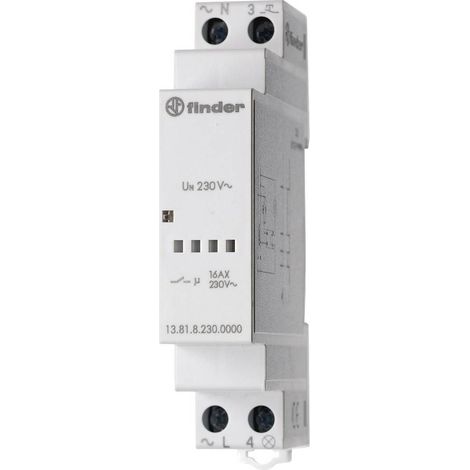 Télérupteur pour profilé Finder 13.81.8.230.0000 1 NO (T) 230 V/AC 3700 VA 1 pc(s) (1/5)