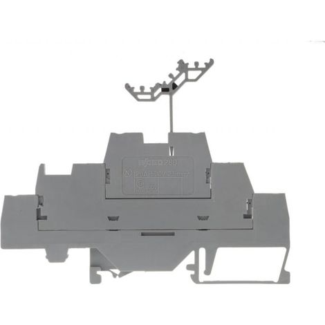 Connecteur de rail à 3 niveaux 2,5 mm² L/L/L gris 280-549