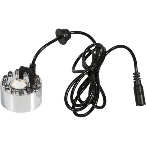 Brumisateur à ultrasons pour fontaine et étang Ulisem, humidificateur à 12 LED, 24 V, couleur (atomiseur à trois couleurs dégradées), brumisateur à ultrasons (1/4)