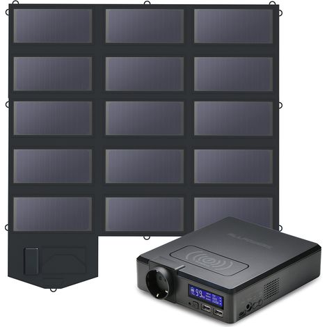 Power Station Solar Generator AC Power Bank 200W 154Wh with 100 W Solar Panel for Outdoors Camping Travel Emergency Allpowers S200 (1/5)