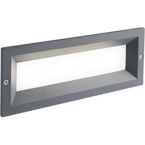 Segnapasso Esterno Moderno Mask Alluminio E Termoplastica Grigio Led 12W 4000K (1/5)