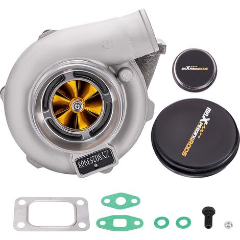 Turbocompresor GT30 GT3037 GT3076 T3 Brida 0.6 A/R Turbine A/R 0.82 para AUDI VW (1/5)