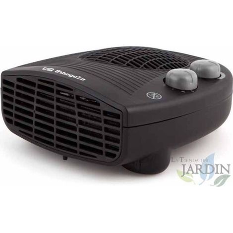 Radiateur soufflant 2000W Orbegozo. Deux niveaux de chaleur. Fonction ventilateur. Température réglable, noir