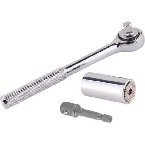 Clé DynamoméTriques,3pcs 7-19mm Clé à Douille Convertisseur de Couple Outil à Main Clé Adaptateur Drill Outil de RéParation (1/5)