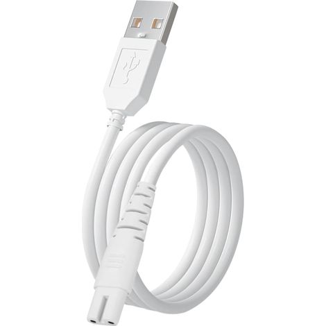 Cable de charge USB pour hydropulseur de remplacement - Câble oral irrigant sans fil portable 1,2M (Blanc) (1/5)