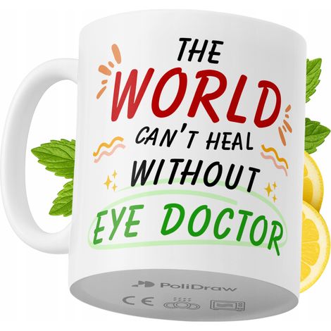 Mug humoristique pour ophtalmologue, avec un texte amusant et un design graphique original. Idéal pour les anniversaires, les fêtes et les occasions spéciales. Mug premium pour la maison, le bureau et (1/5)