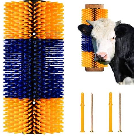 Brosse à gratter pour bétail, 1 pièce, gratte-dos de cheval, soulage les démangeaisons et nettoie - Brosse de massage pour bétail, bétail, mouton semi-circulaire (1/4)