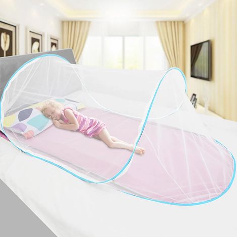 Moustiquaire pop-up pour lit simple, 200 x 80 x 56 cm, pliable, filet de voyage, moustiquaire pop-up pour lit simple, camping, chambre à coucher, extérieur, pour prévenir efficacement les moustiques (1/5)
