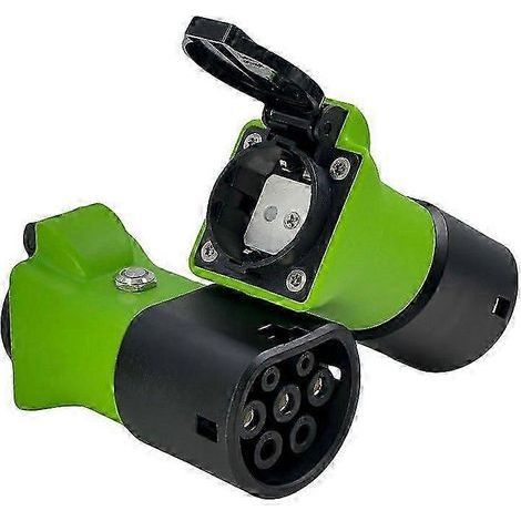 Convertisseur de déchargeur compatible V2L de type 2 pour véhicules électriques, prise Schuko pour la décharge des véhicules électriques, pour le camping en plein air QAQ (1/5)