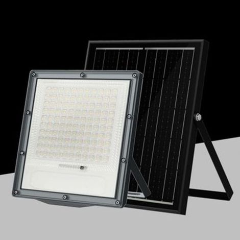 TrAdE Shop Traesio - Faretto Proiettore Con Pannello Solare Led Ip66 100w Luce Selezionabile Cct Sfl516-100w-3c - (1/3)