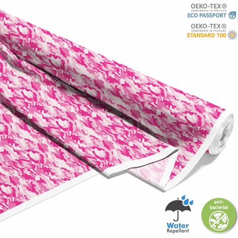 OUTDOOR DEKOSTOFFE OXFORD - Motiv Rosa Camouflage