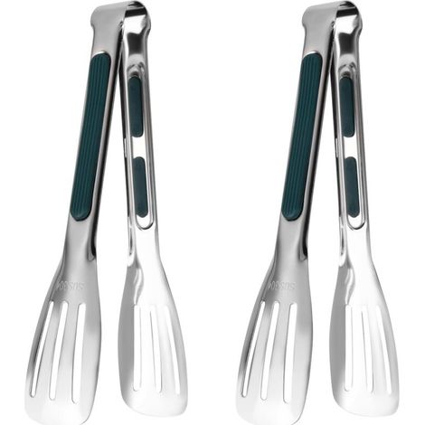 Ahlsen Pince à Buffet pour La Cuisine 2 Pièces Pince de Cusine a Service Pince de Cuisine en Acier Inoxydable avec Poignée Antidérapante Pince à Salade Inox pour Cuisine Cuisson Friture Buffet Bbq Gri (1/5)