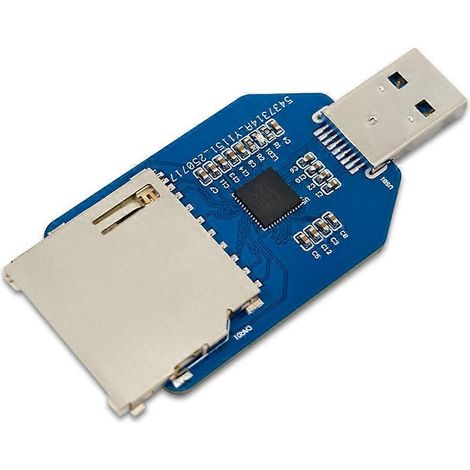 Module lecteur USB 3.0 pour cartes SD et TF 2-en-1, double lecture, puce GL3224 intégrée (1/5)
