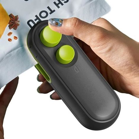 Miini Fermoir De Poche Pour Snacks Soudeuse De Film Miini Ferme-Poche Rechargeable, Scellement Et Découpe Garde 1pcs (1/4)