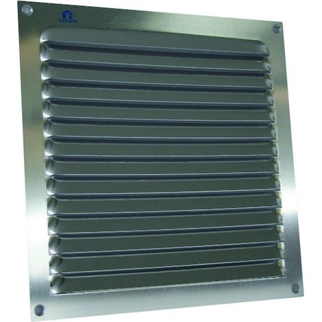 Grille d'aération 436 aluminium estampée en applique avec moustiquaire blanc 200 x 250 mm - RENSON