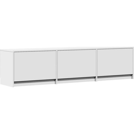 TV-Schränk mit LED Weiß 165 x 34 x 40 cm Holzwerkstoff