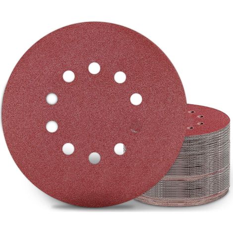 Schleifscheiben 225mm Klett P100 10 Loch Rot 50 Stück P100 50.0 (1/5)