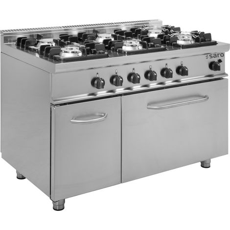 Cuisinière gaz - 6 feux - Four gaz 120L - 44.8 kW - E7/KUPG6LN - Saro